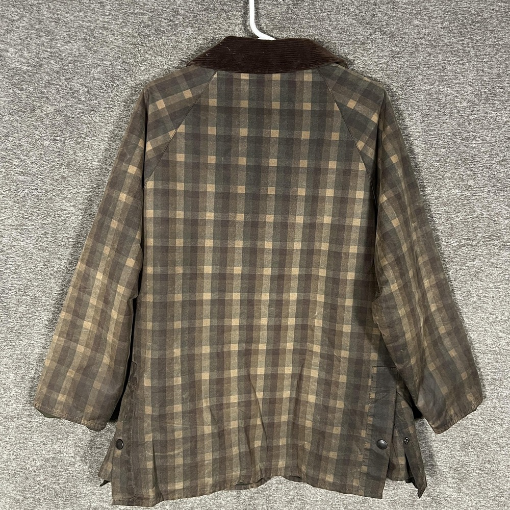 Barbour Ladies Winter Bedale Jacket Womens 18 Brown Waxed‎ Check Fleece Lined - Picture 14 of 15